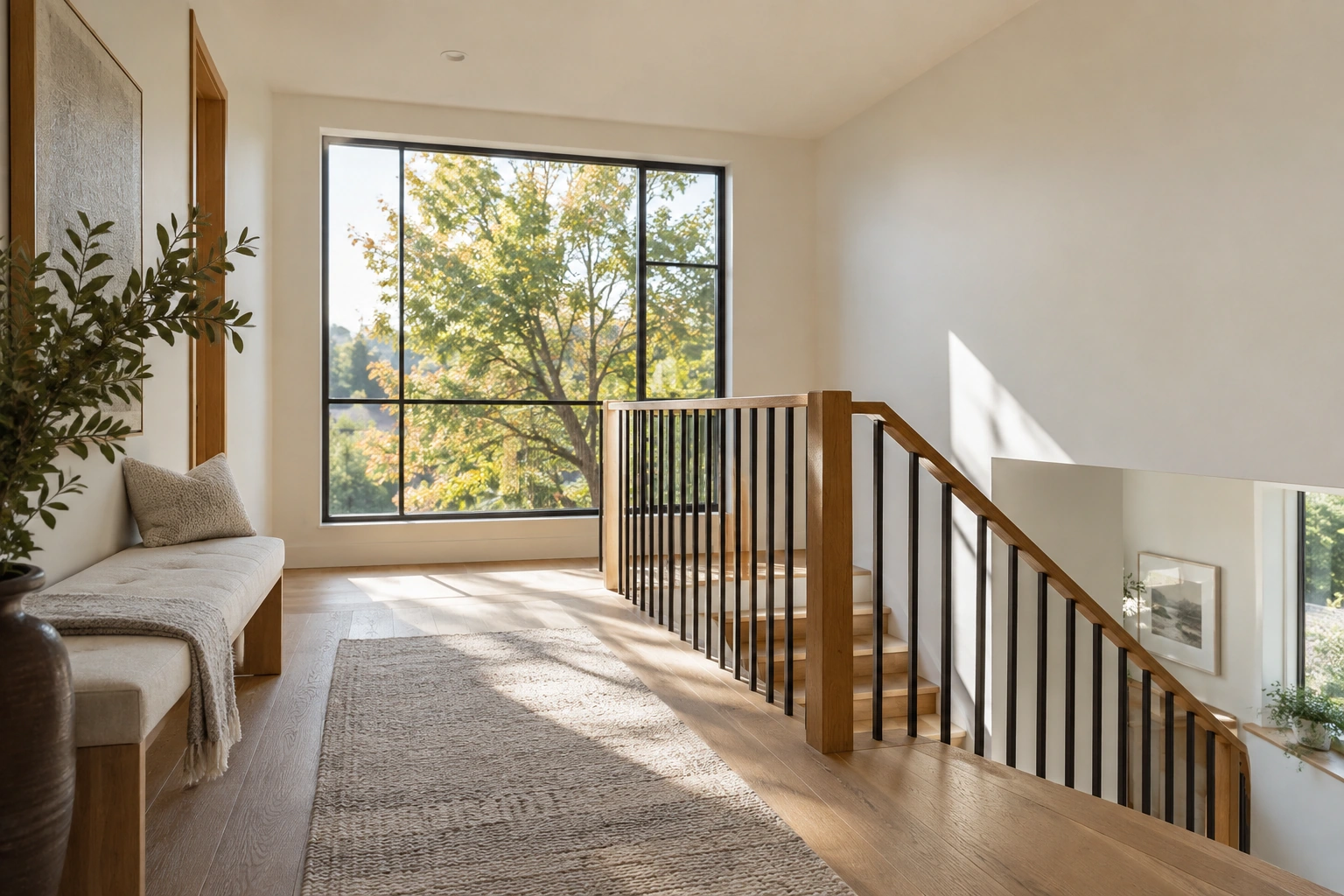 Peaceful home interior with natural light